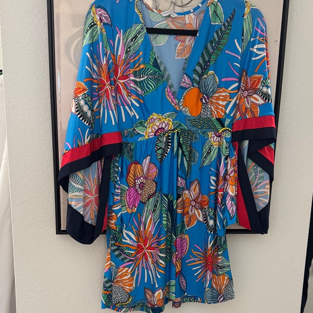 Trina Turk Blue Floral Mini Dress